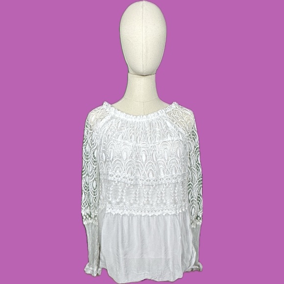 Charlie B Off-Shoulder Silky Blouse - Picture 2 of 4